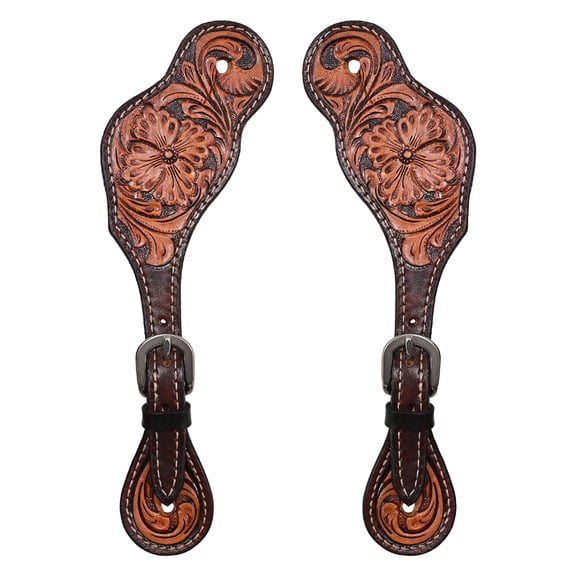 Hilason Leather Horse Riding Spur Strap Western Floral
