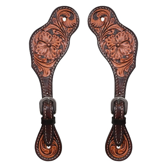 Hilason Leather Horse Riding Spur Strap Western Floral