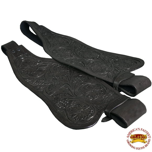 Hilason Leather Saddle Replacement Fender Pair With Hobble Straps Adult