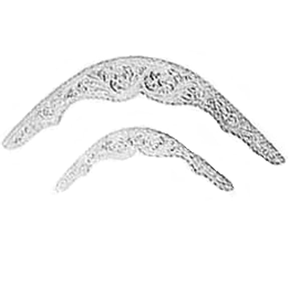 Hilason Pair Of Show Saddle Corner Plate Silver Plated 1 X 6-3/4 Inches