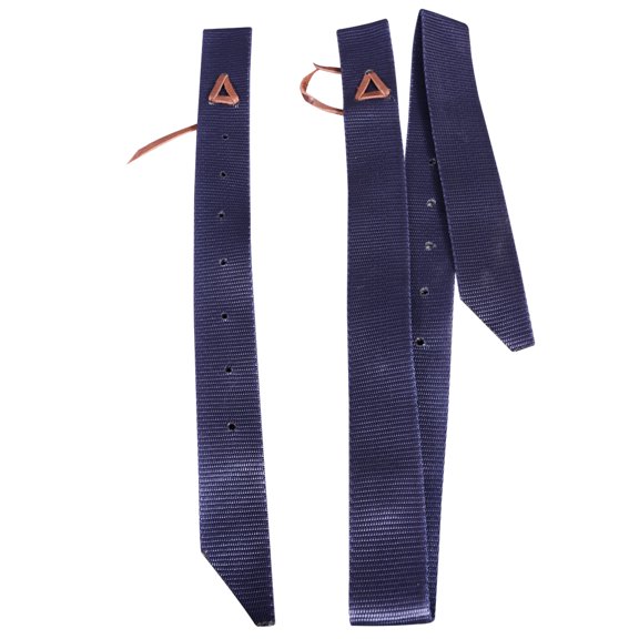 Hilason Premium Single Nylon Cinch Tie Strap And Off Billet Set Navy Blue