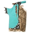 thumbnail image 1 of Hilason Pro Rodeo Bull Riding Chaps Genuine Leather Turquoise, 1 of 6