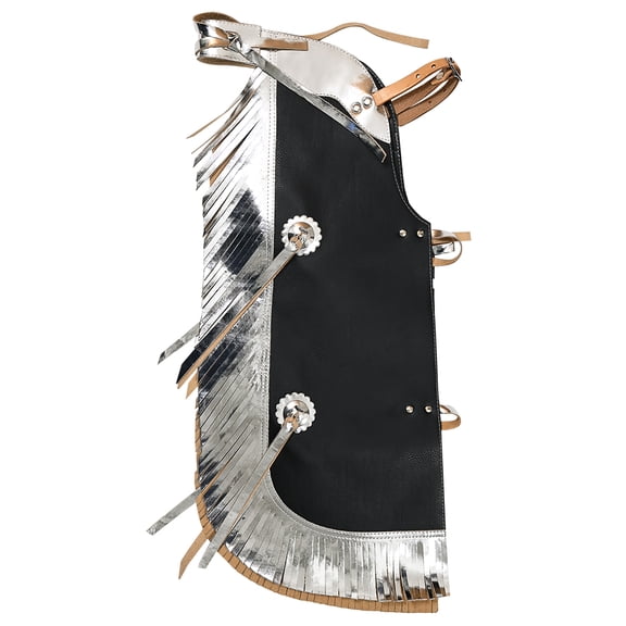 Hilason Pro Rodeo Bull Riding Chaps Western Leather Kids Junior Youth