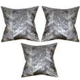thumbnail image 1 of Hilason Set Of 3 Cowhide Leather Hair-On Patchwork Cushion Pillow Cover 16 X 16, 1 of 2