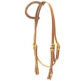 thumbnail image 1 of Hilason Single Ear Horse Headstall W/ Quick Change Cheeks Tan, 1 of 2