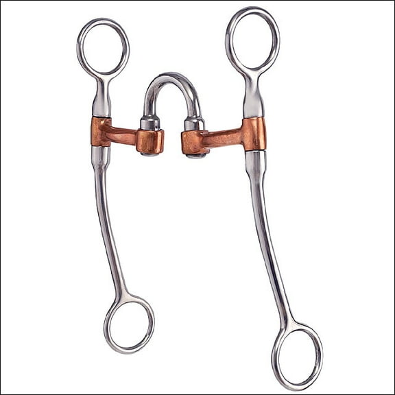 Hilason Stainless Steel Correction Horse Bit W/Copper Bars Mouth