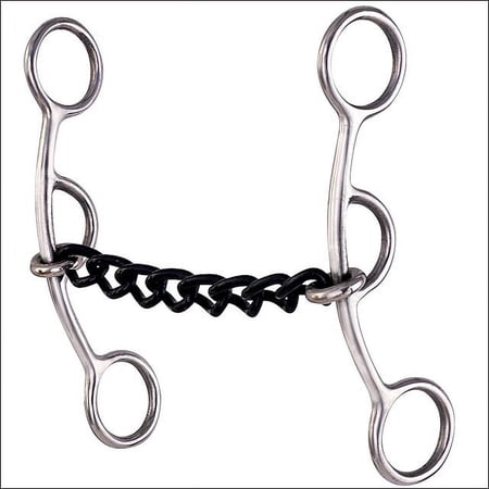 Hilason Stainless Steel Gag Twisted Chain Mouth Horse Bit