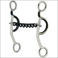 thumbnail image 1 of Hilason Stainless Steel Horse Bit W/German Silver Rope Edge Cheek Chain Mouth, 1 of 4