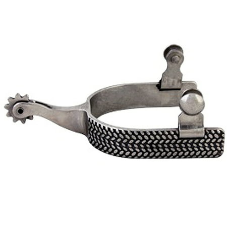 Hilason Stainless Steel Rowel Button W/ Engraved Band Horse Riding Spurs