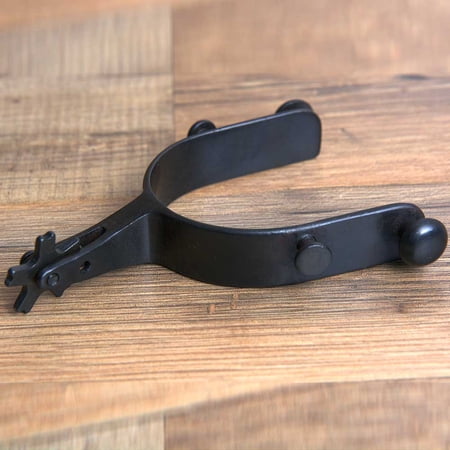 Hilason Western Black Steel Adult Horse Riding Rodeo Spurs Pair