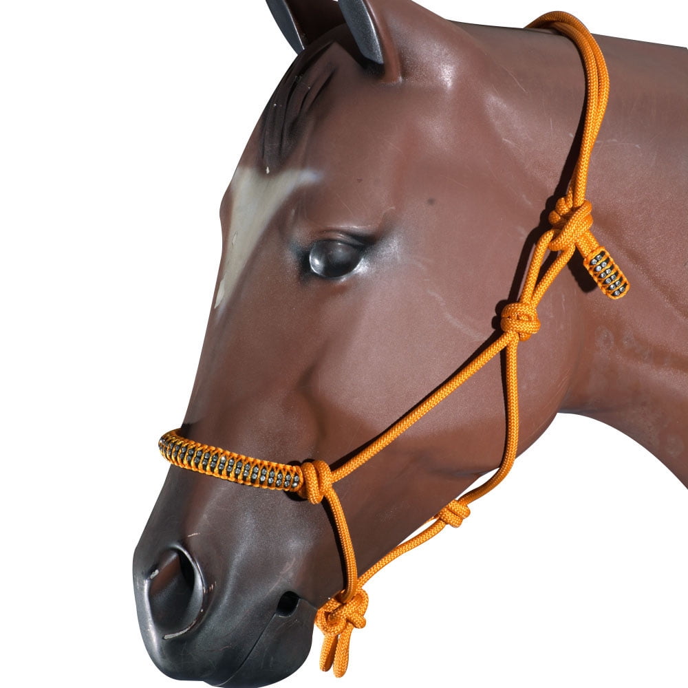 Hilason Western Horse Braided Poly Rope Crystal Accents Tack Halter ...