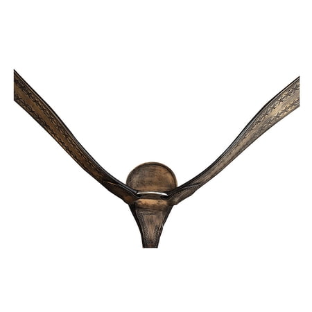 Hilason Western Horse Breast Collar Tack American Leather Rough Out Brown