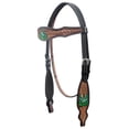 thumbnail image 1 of Hilason Western Horse Cactus Hand Painted American Leather Headstall Brown, 1 of 3