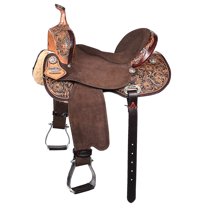 Bracelet Cuir Hilason Western Horse - Connecteur RCA Avec Snap, Marron, 18 Pouces