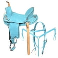 thumbnail image 1 of Hilason Western Horse Flex Tree Barrel Trail In Suede Leather Saddle & Biothane Leather Tack Set, 1 of 8
