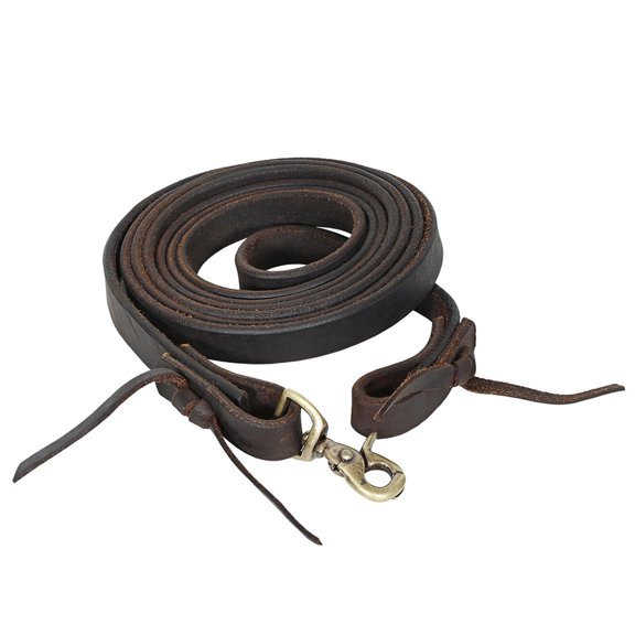 Hilason Western Horse Genuine Leather Single Reins Dark Brown 3/4" x 8'