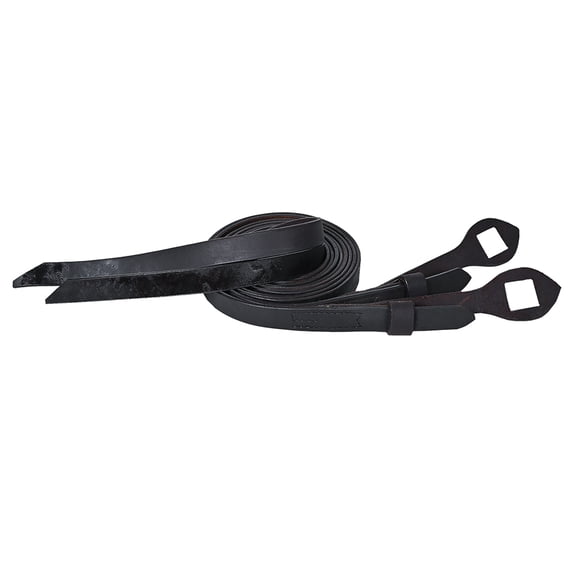 Hilason Western Horse Genuine Leather Split Reins Dark Brown 1" x 8'