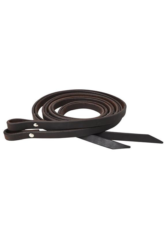Western Horse Genuine Leather Western Split Reins Dark Brown 5/8" X 7'