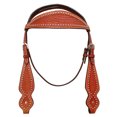 thumbnail image 1 of Hilason Western Horse Headstall Bridle American Leather Tan, 1 of 2