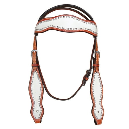 Hilason Western Horse Headstall Bridle American Leather Tan