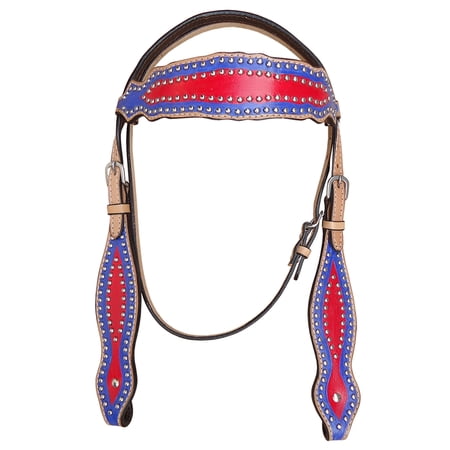 Hilason Western Horse Headstall Bridle American Leather Tan