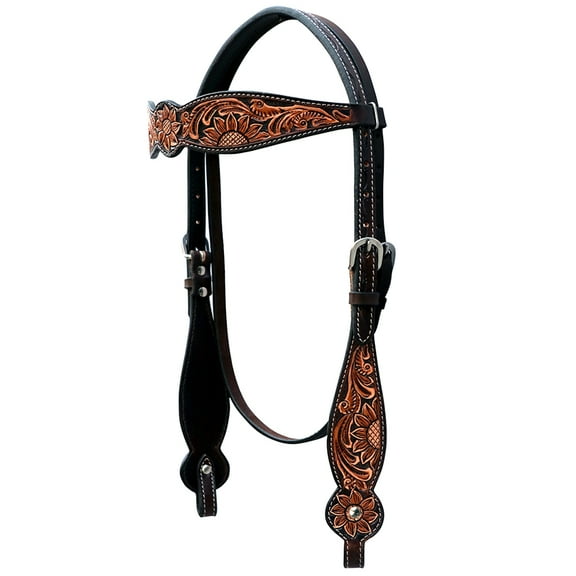 Hilason Western Horse Headstall Tack American Leather