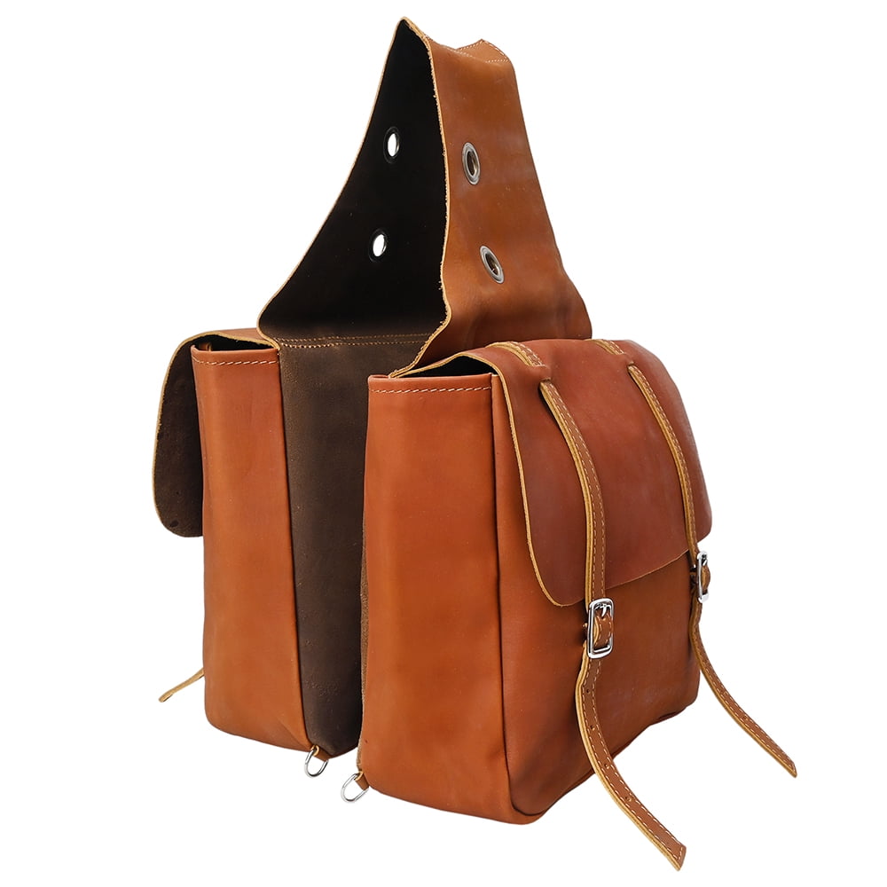 Hilason Western Horse Leather Saddle Bag Heavyduty Traditional Trail Ride Walmart