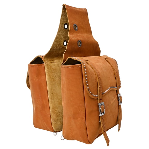 Hilason Western Horse Leather Saddle Bag Heavyduty Traditional Trail Ride