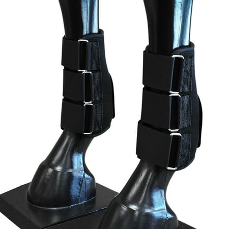 Hilason Western Horse Tack Leg Protection Deluxe Skid Boots black