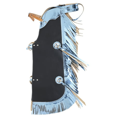 Hilason Western Leather Kids Junior Youth Pro Rodeo Bull Riding Chaps