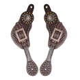 thumbnail image 1 of Hilason Western Leather Spur Straps Copper With Studs And Concho, 1 of 4