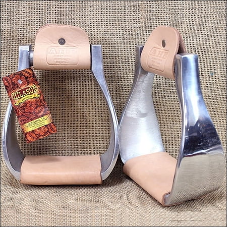 Hilason Western Plain Bell Aluminum Horse Saddle Roper Stirrups