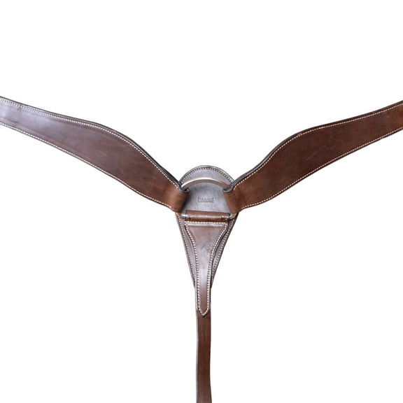 Hilason Western Roping Breast Collar Double PlyÂ Chocolate Brown