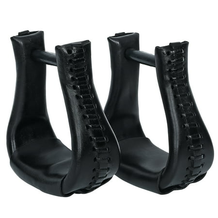 Hilason Western Saddle Bell Oil Leather Horse Stirrups Neck 3 In