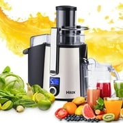 Hilax 5-SPEED Centrifugal Juicer Machines Vegetable and Fruit,1100W Juice Extractor with 3 Feed Chute,BPA Free,Easy to Clean,High Juice Yield,Champagne