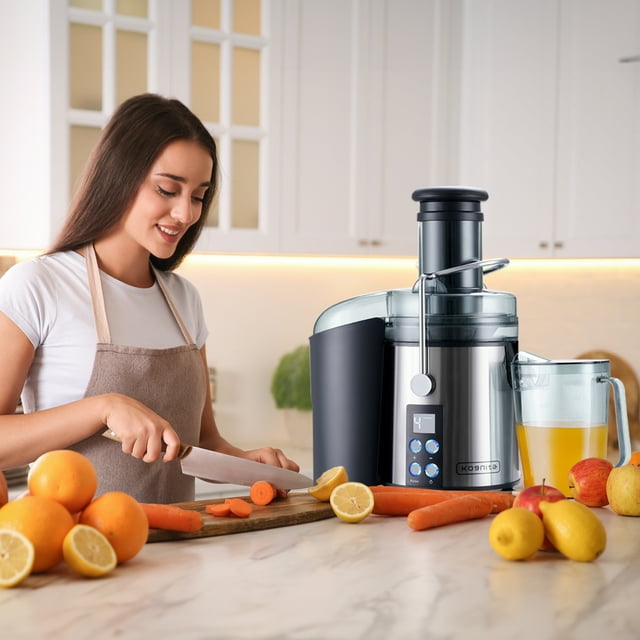 Kognita Juicer Machine, 1100W Centrifugal Juicer Extractor with LCD