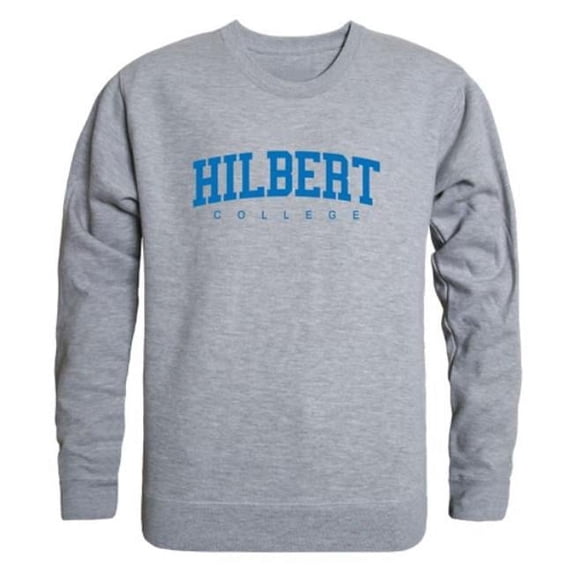 Hilbert College Hawks Game Day Crewneck Sweatshirt, Heather Grey - Large