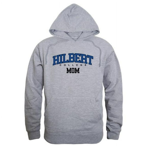 Hilbert College Hawks Mom Hoodie, Heather Grey - Small