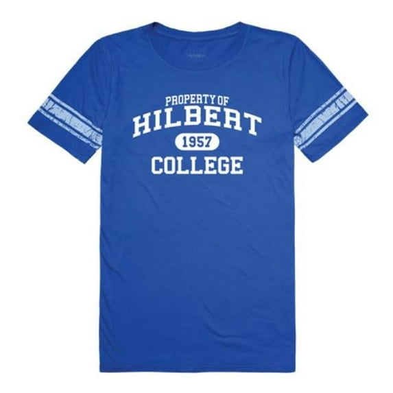 Hilbert College Hawks Women Property Football T-Shirt, Royal - 2XL