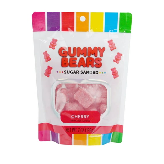 Hilco Cherry Sugar Sanded Gummy Bears, 7 oz Regular Size