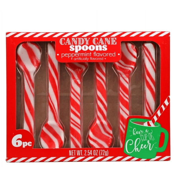 Hilco Christmas Holiday Peppermint Candy Cane Spoons, 6-ct. Boxes