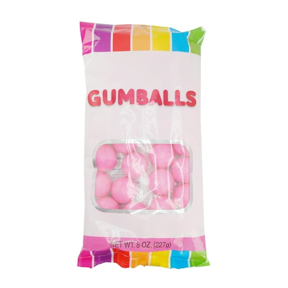 Hilco Pink Bubblegum Gumballs, 8 oz Regular Size, Chewing Gum