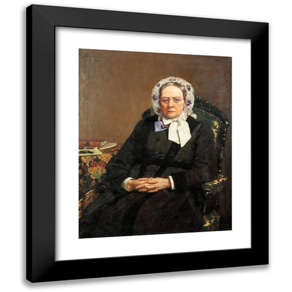 Hilda Lindgren 12x14 Black Modern Framed Museum Art Print Titled - Widow Kristina Ulrika Klinteberg, Born Lindgren (1886)