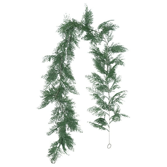 Hilehuti 180cm Realistic Christmas Greenery Garland, Natural Droopy Soft Bendable Artificial Garland for Mantle Decor and Indoor Holiday Decorations