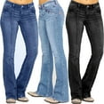 thumbnail image 1 of Hilenly Flare Jeans for Women Low Rise Stretch Y2k Bell Bottom Jeans Flared Bootcut Denim Jeans Pants, 1 of 10