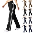 thumbnail image 1 of Hilenly Flare Leggings with Side Stripes High Waisted Tummy Control Bell Bottom Running Track Pants Flared Yoga Pants, 1 of 8