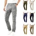 thumbnail image 1 of Hilenly Men's Slim Fit Cargo Pants Stretch Straight Leg Tactical Cargo Pants Utilty Work Pants with Pockets, 1 of 7