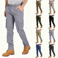 thumbnail image 1 of Hilenly Mens Slim Fit Cargo Pants Stretch Cotton Cargo Work Pants Casual Outdoor Tactical Hiking Pants with Pockets, 1 of 7