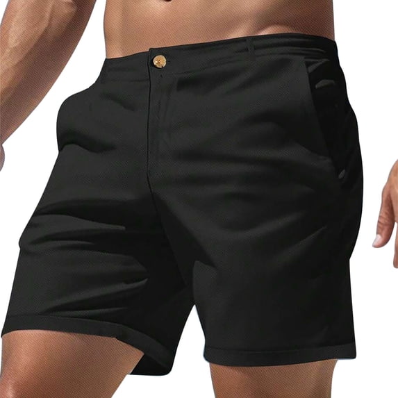 Hilenly Mens Stretch Dress Work Shorts Classic Fit Chino Short Lighweight Stretch Flat Front Golf Shorts with Pockets