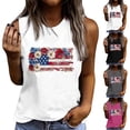thumbnail image 1 of Hilenly Women's American Flag Tank Tops 4th of July Sleeveless USA Flag Shirts Casual Patriotic T Shirts, 1 of 6